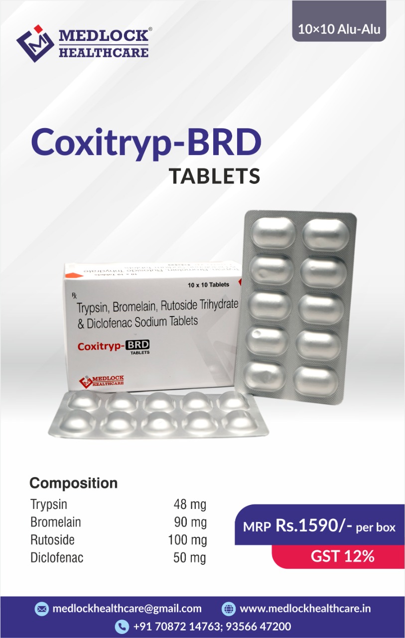 Trypsin, Bromelain, Rutoside Trihydrate and Diclofenac Sodium Tablet