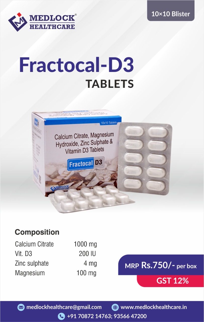 Calcium Citrate, Magnesium Hydroxide, Zinc Sulphate, Vitamin D3 Tablets