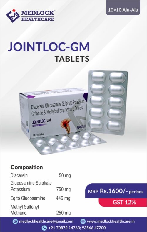 DIACEREIN GLUCOSAMINE SULFATE POTASSIUM METHYL SULPHONYL METHANE TABLET