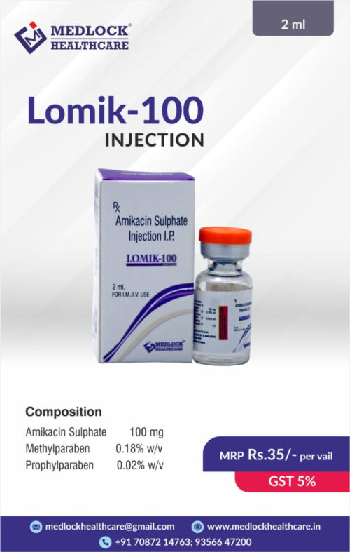 AMIKACIN 100, METHYL PARABEN 0.18 % W/V, PROPYL PARABEN 0.02% W/V INJECTION