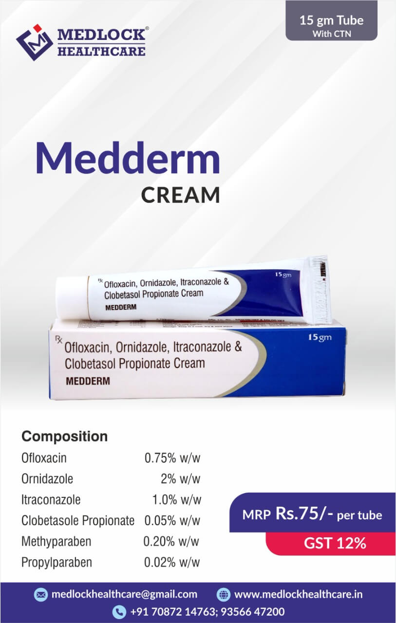 Ofloxacin 0.75%, Ornidazole 2%, itraconazole 1.0%,Clobetasol Propionate 0.05% Cream