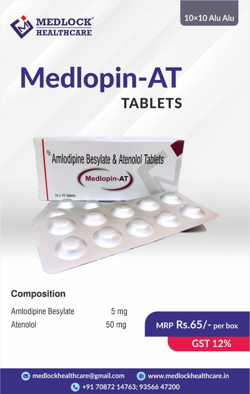 Amlodipine 5mg and Atenonol 50mg Tablet