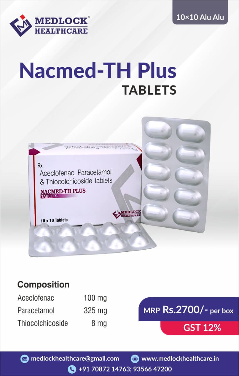 Aceclofenac 100mg+ Thiocolchicoside 4mg Tablet